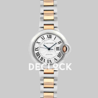 Replica Cartier Ballon Bleu De Cartier 36mm Silver Dial in Steel/ Pink Gold