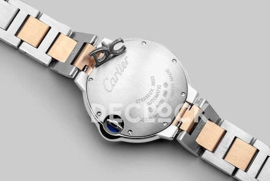 Replica Cartier Ballon Bleu De Cartier 36mm Silver Dial in Steel/ Pink Gold | Declock.