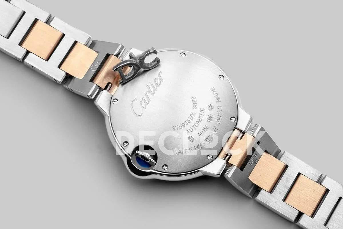 Replica Cartier Ballon Bleu De Cartier 36mm Silver Dial in Steel/ Pink Gold |  Declock.