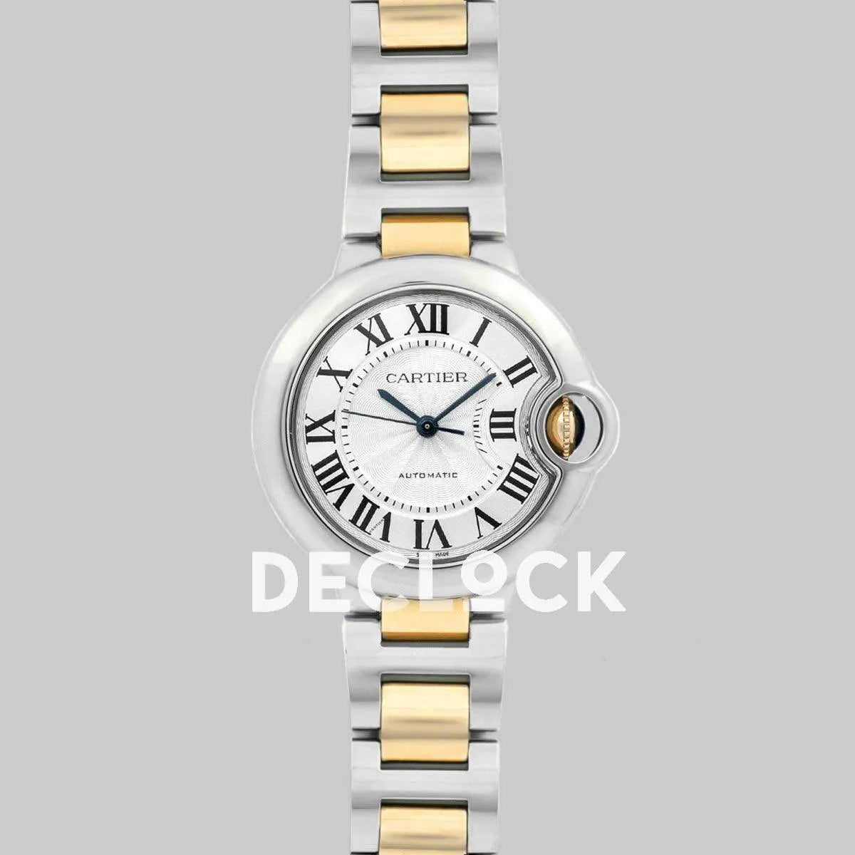 Replica Cartier Ballon Bleu De Cartier 36mm Silver Dial in Steel/ Yellow Gold