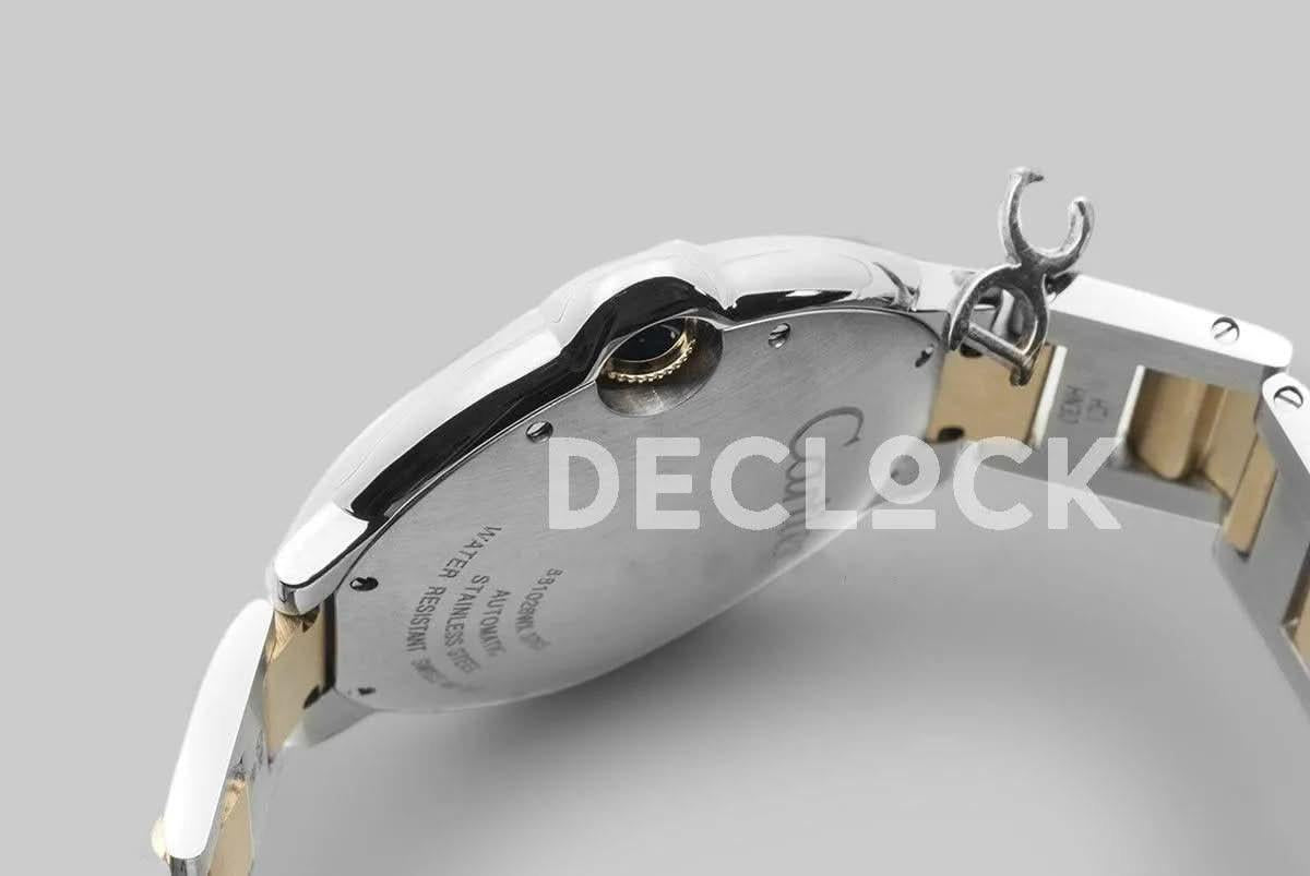 Replica Cartier Ballon Bleu De Cartier 36mm Silver Dial in Steel/ Yellow Gold |  Declock.