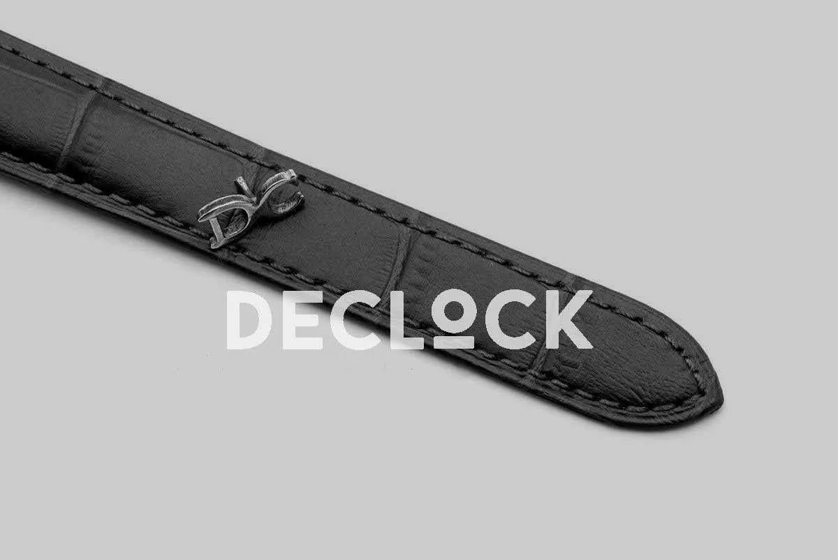 Replica Cartier Ballon Bleu De Cartier 36mm Silver Dial with Diamond Markers in White Gold on Black Leather Strap |  Declock.