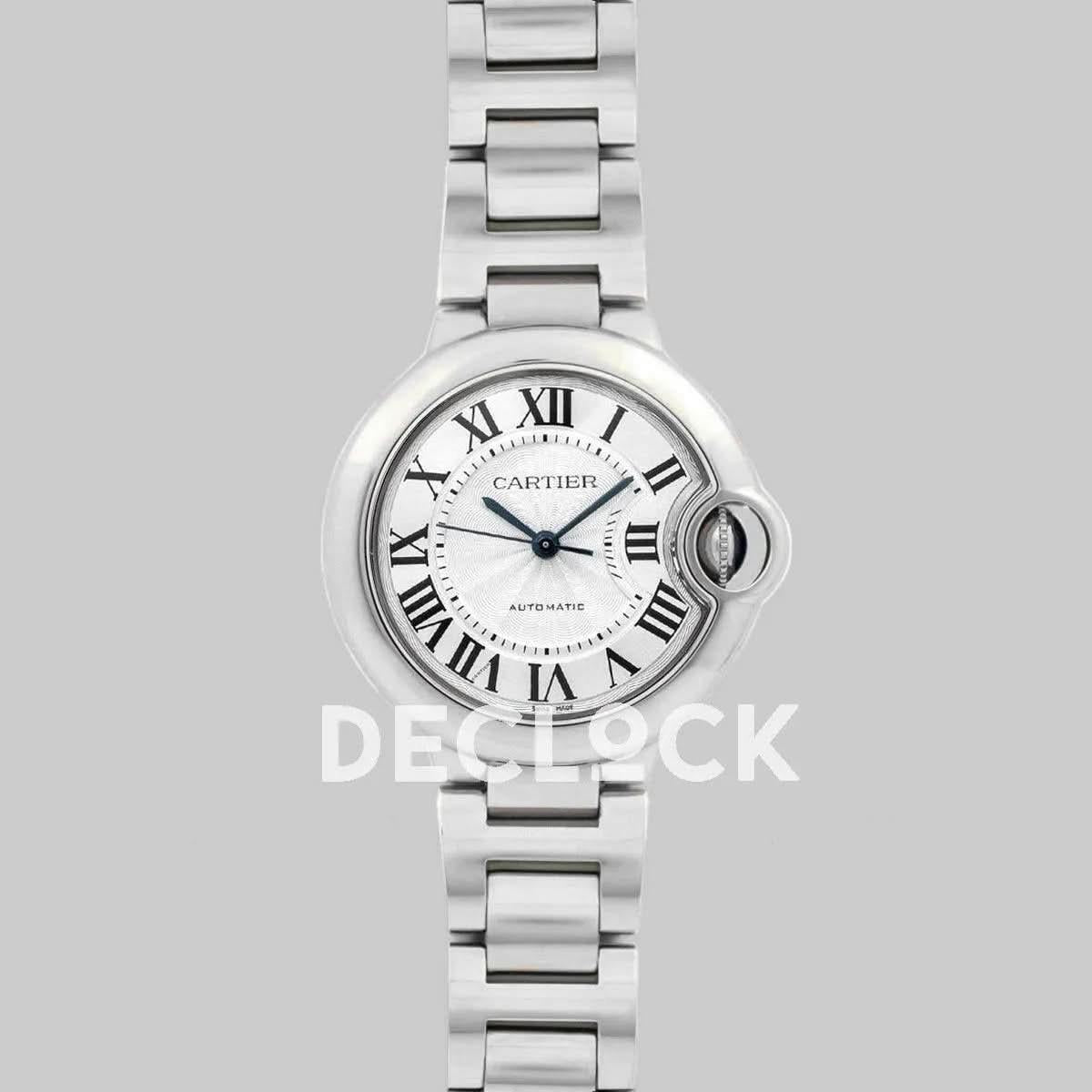 Replica Cartier Ballon Bleu De Cartier 36mm White Dial in Steel |  Declock.