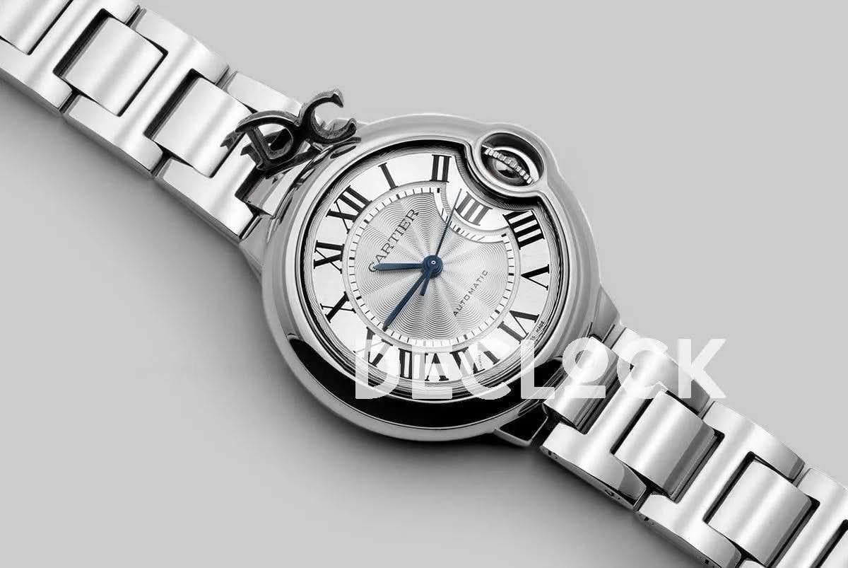 Replica Cartier Ballon Bleu De Cartier 36mm White Dial in Steel |  Declock.
