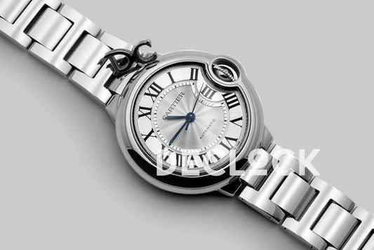 Replica Cartier Ballon Bleu De Cartier 36mm White Dial in Steel |  Declock.
