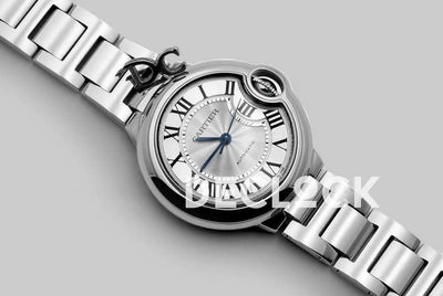 Replica Cartier Ballon Bleu De Cartier 36mm White Dial in Steel
