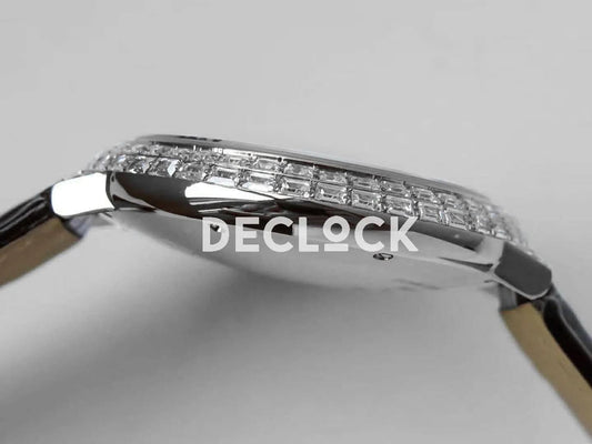Replica Cartier Ballon Bleu de Cartier 42mm White Dial with Diamonds in White Gold | Declock.