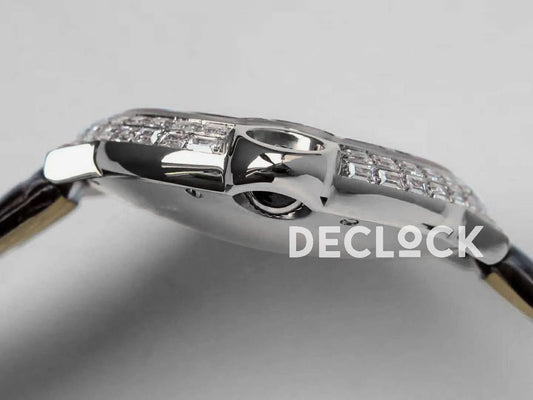 Replica Cartier Ballon Bleu de Cartier 42mm White Dial with Diamonds in White Gold | Declock.
