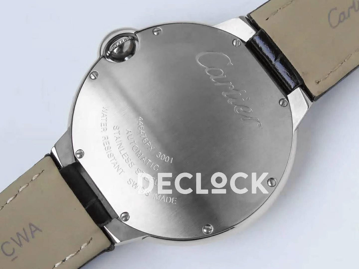 Replica Cartier Ballon Bleu de Cartier 42mm White Dial with Diamonds in White Gold |  Declock.
