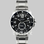 Replica Cartier Calibre de Cartier Diver Black Dial in Steel Bracelet - Replica Watches