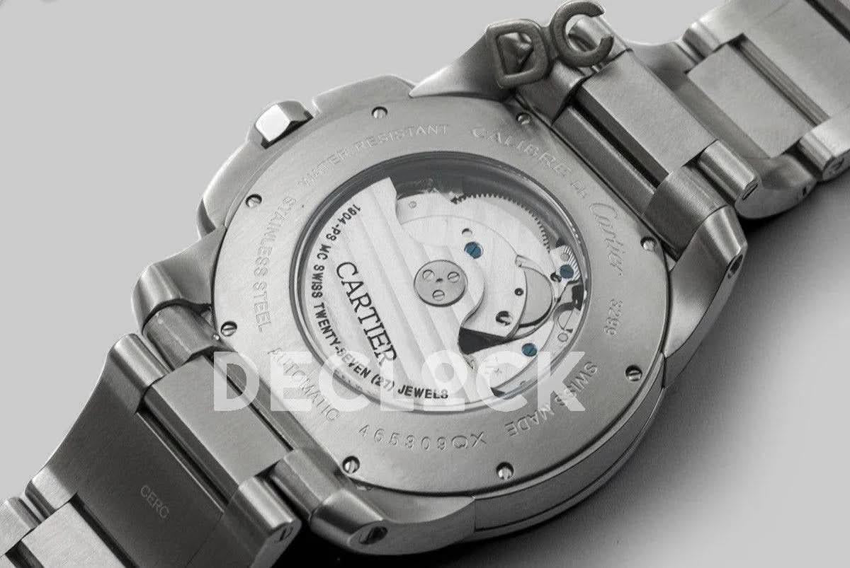 Replica Cartier Calibre de Cartier White Dial on Steel Bracelet |  Declock.