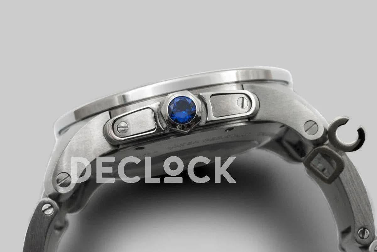 Replica Cartier Calibre de Cartier White Dial on Steel Bracelet |  Declock.