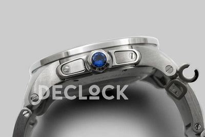 Replica Cartier Calibre de Cartier White Dial on Steel Bracelet