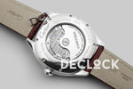 Replica Cartier Drive de Cartier White Dial in Steel on Brown Leather Strap - Replica Watches