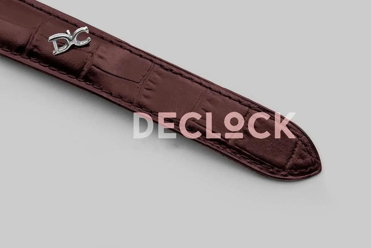 Replica Cartier Drive de Cartier White Dial in Steel on Brown Leather Strap