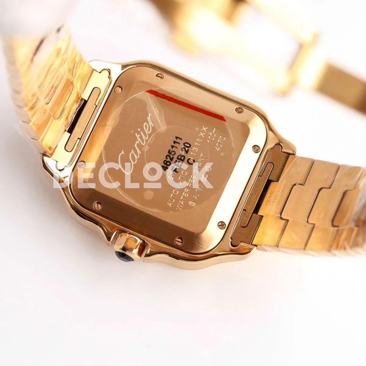 Replica Cartier Santos de Cartier 35mm White Dial in Rose Gold |  Declock.