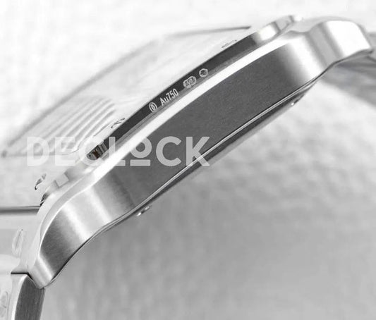 Replica Cartier Santos de Cartier 35mm White Dial in Steel | Declock.