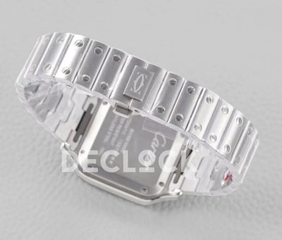 Replica Cartier Santos de Cartier 35mm White Dial in Steel