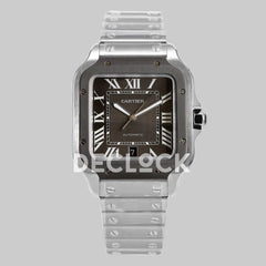 Replica Cartier Santos de Cartier 40mm Grey Dial in Steel/PVD