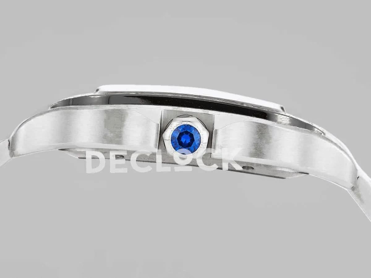 Replica Cartier Santos de Cartier 40mm Grey Dial in Steel/PVD |  Declock.