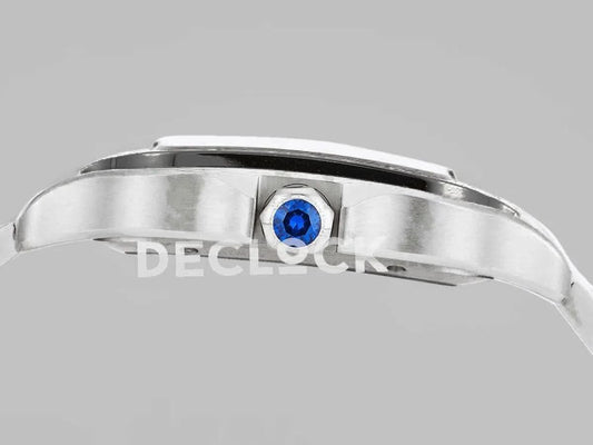 Replica Cartier Santos de Cartier 40mm Grey Dial in Steel/PVD |  Declock.