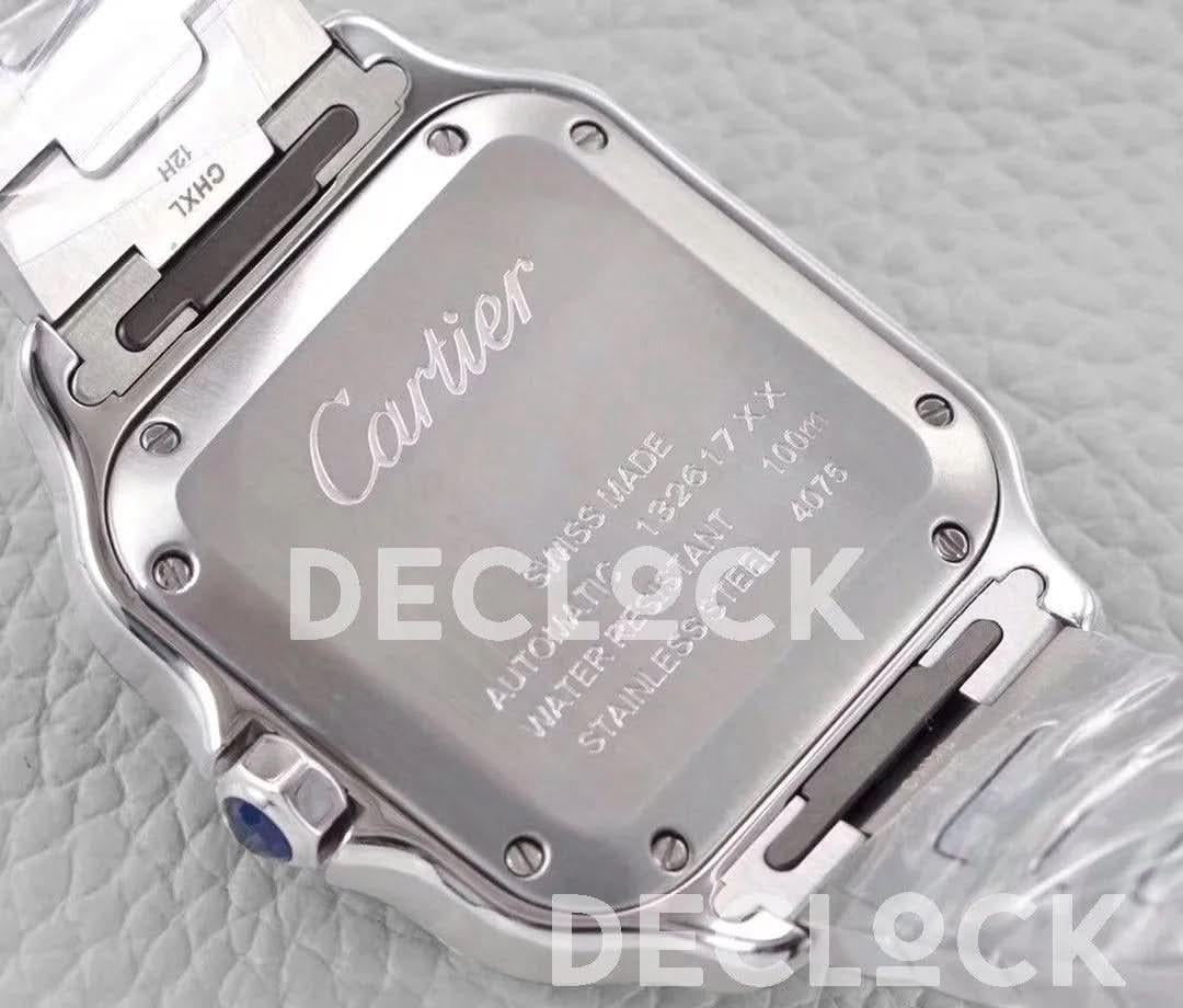 Replica Cartier Santos de Cartier 40mm White Dial in Steel/Rose Gold |  Declock.