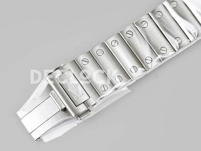 Replica Cartier Santos De Cartier Watch Skeleton Dial in Steel