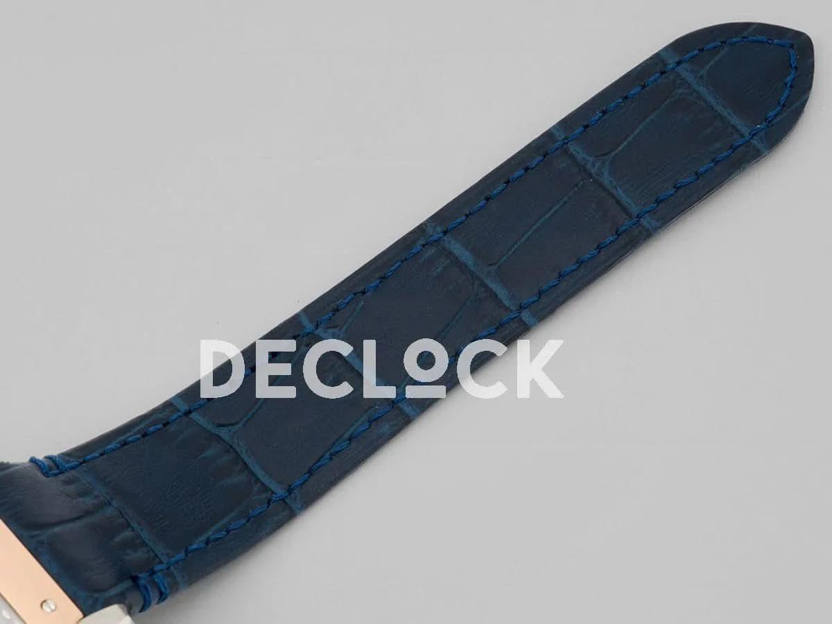 Replica Cartier Santos De Cartier Watch Skeleton Dial in Steel/Rose Gold on Leather Strap |  Declock.
