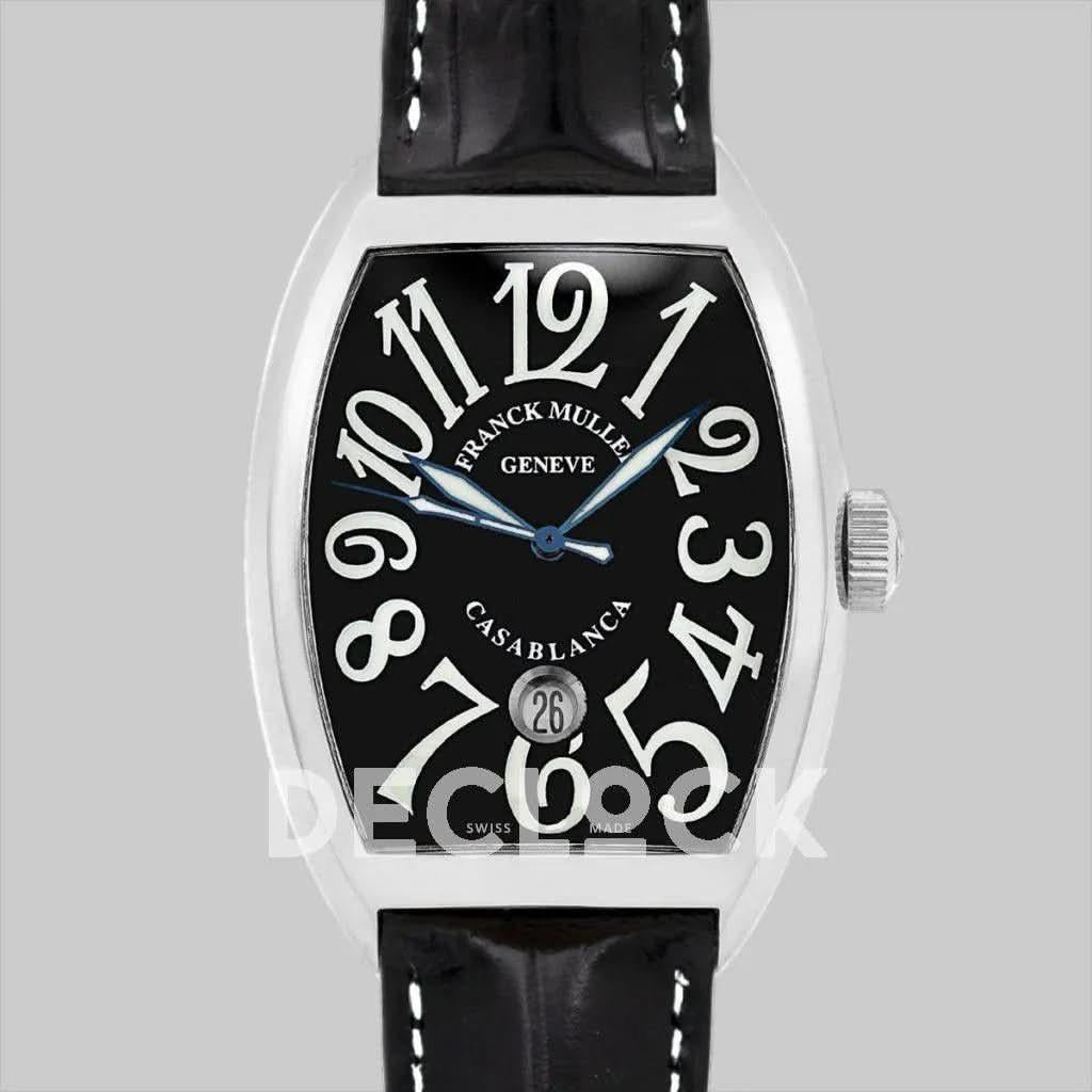 Replica Franck Muller Casablanca Automatique 8880 B SC DT Black Dial on Black Strap |  Declock.