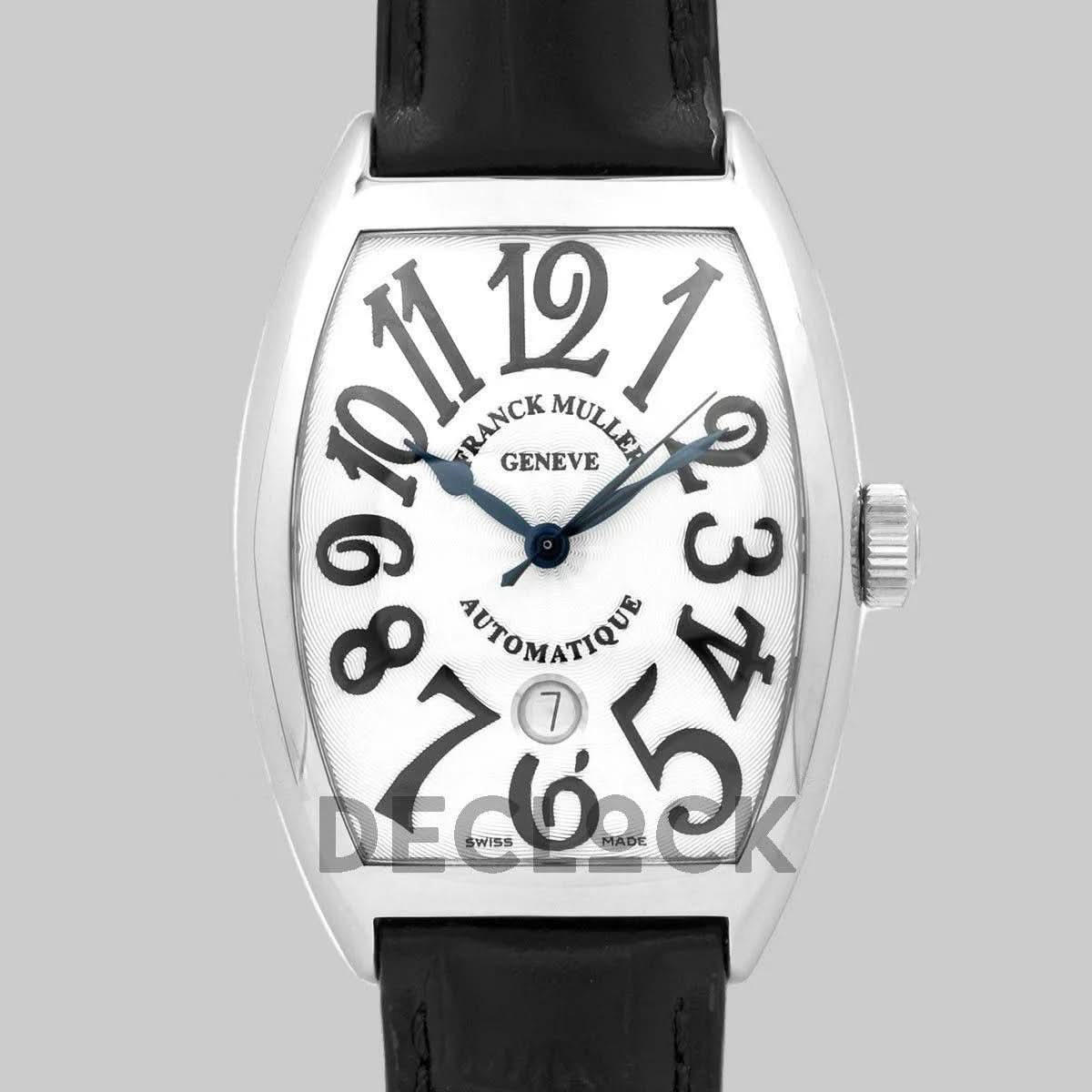 Replica Franck Muller Casablanca Automatique 8880 B SC DT White Dial on Black Strap |  Declock.
