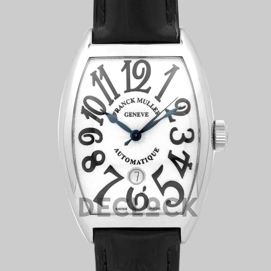 Replica Franck Muller Casablanca Automatique 8880 B SC DT White Dial on Black Strap |  Declock.