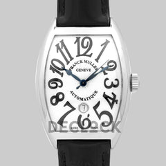 Replica Franck Muller Casablanca Automatique 8880 B SC DT White Dial on Black Strap