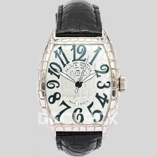 Replica Franck Muller Casablanca Muller Cintree Iron Croc Silver Dial 7880CC | Declock.