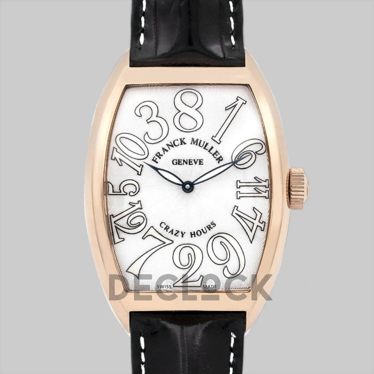 Replica Franck Muller Crazy Hours White Dial with White Markers in Rose Gold