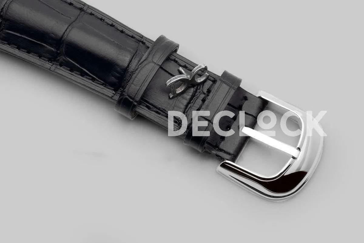 Replica Franck Muller Giga Tourbillon Round Skeleton in White Gold on Black Leather Strap |  Declock.