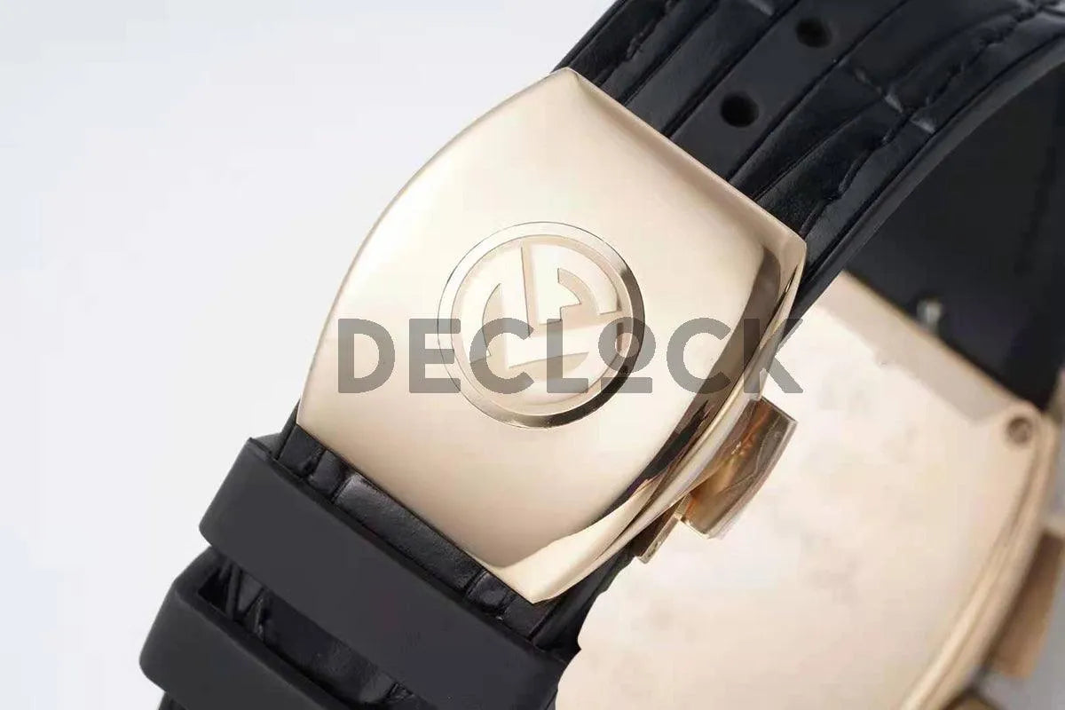 Replica Franck Muller Vanguard V45 Black Dial with White Index in Rose Gold