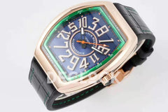 Replica Franck Muller Vanguard V45 Blue Dial in Rose Gold