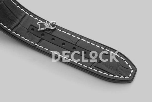 Replica Franck Muller Vanguard V45 Chronograph Black Dial with Black Marker in Steel on Leather Strap | Declock.