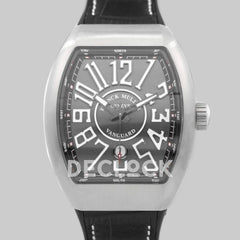 Replica Franck Muller Vanguard V45 Titanium SC DT BR Grey Dial on Black Strap