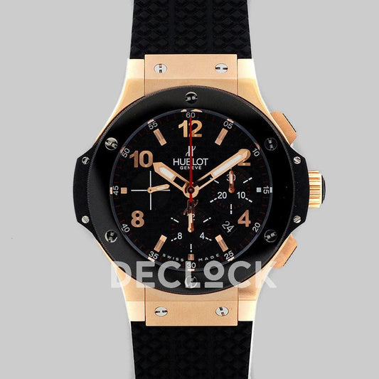 Replica Hublot Big Bang Chronograph Carbon Dial in Rose Gold - Replica Watches