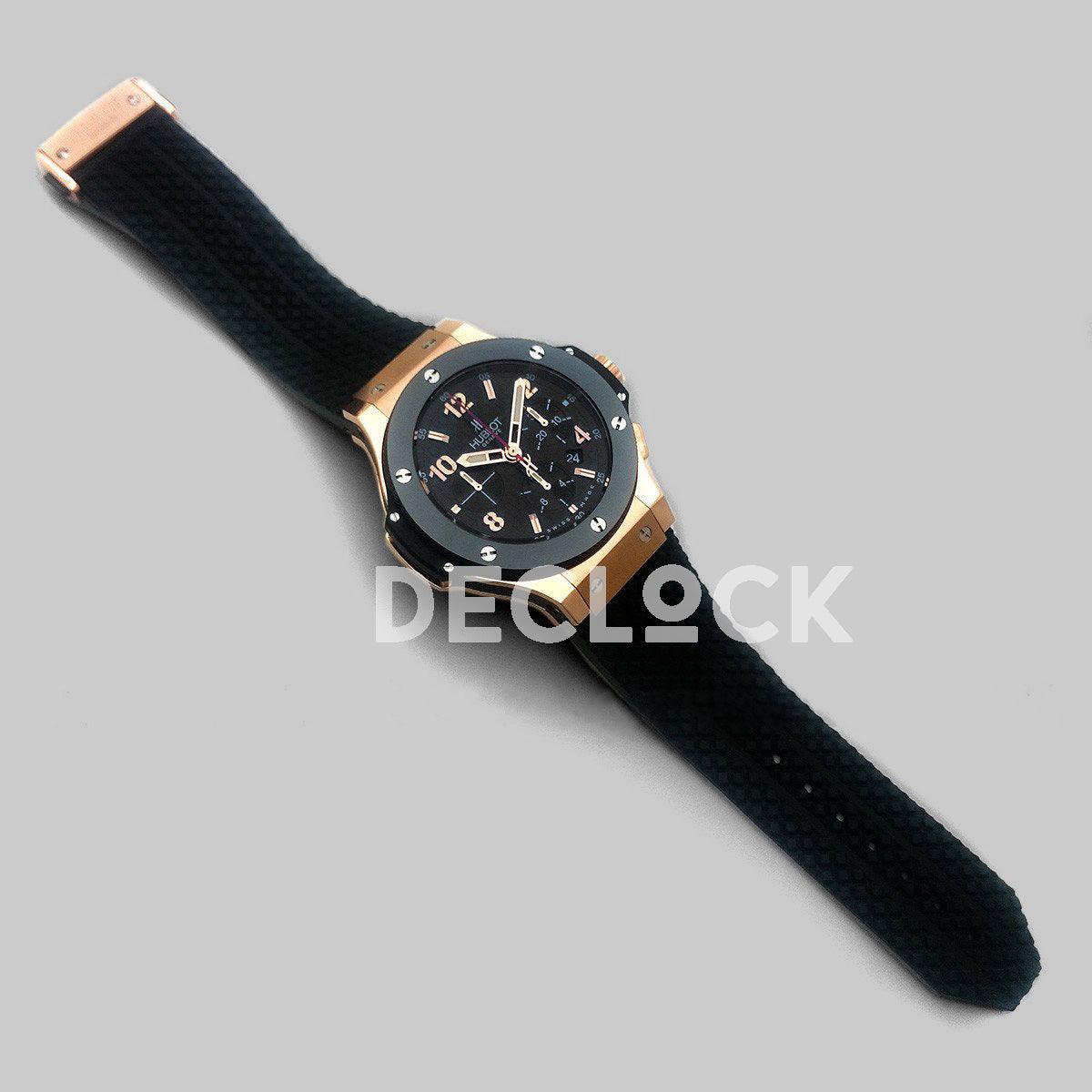 Replica Hublot Big Bang Chronograph Carbon Dial in Rose Gold