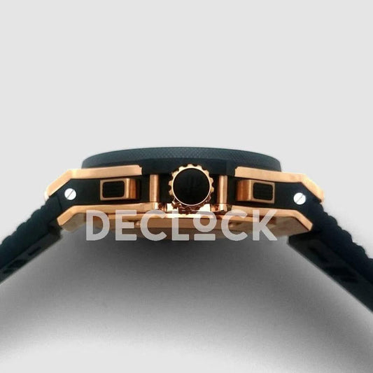 Replica Hublot Big Bang Chronograph Carbon Dial in Rose Gold | Declock.