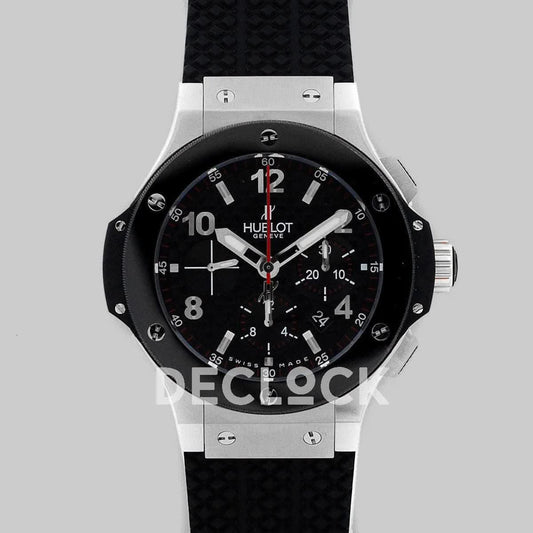 Replica Hublot Big Bang Chronograph Carbon Dial in Steel |  Declock.