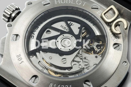 Replica Hublot Big Bang Chronograph Carbon Dial in Steel |  Declock.