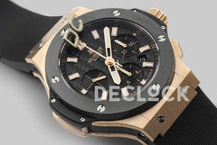 Replica Hublot Big Bang Chronograph Carbon Fibre Dial in Rose Gold