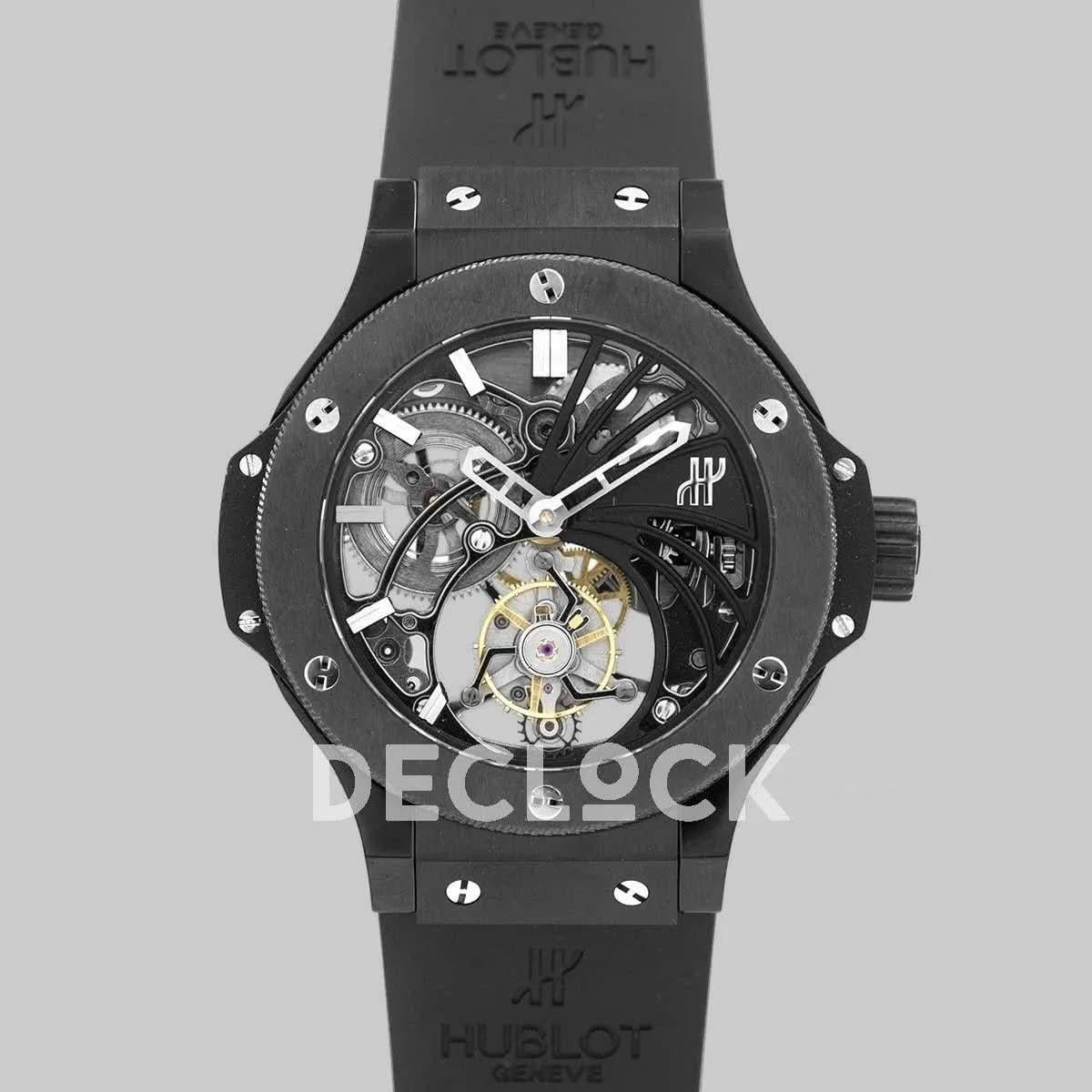 Replica Hublot Big Bang Minute Repeater Tourbillon in Black Ceramic |  Declock.