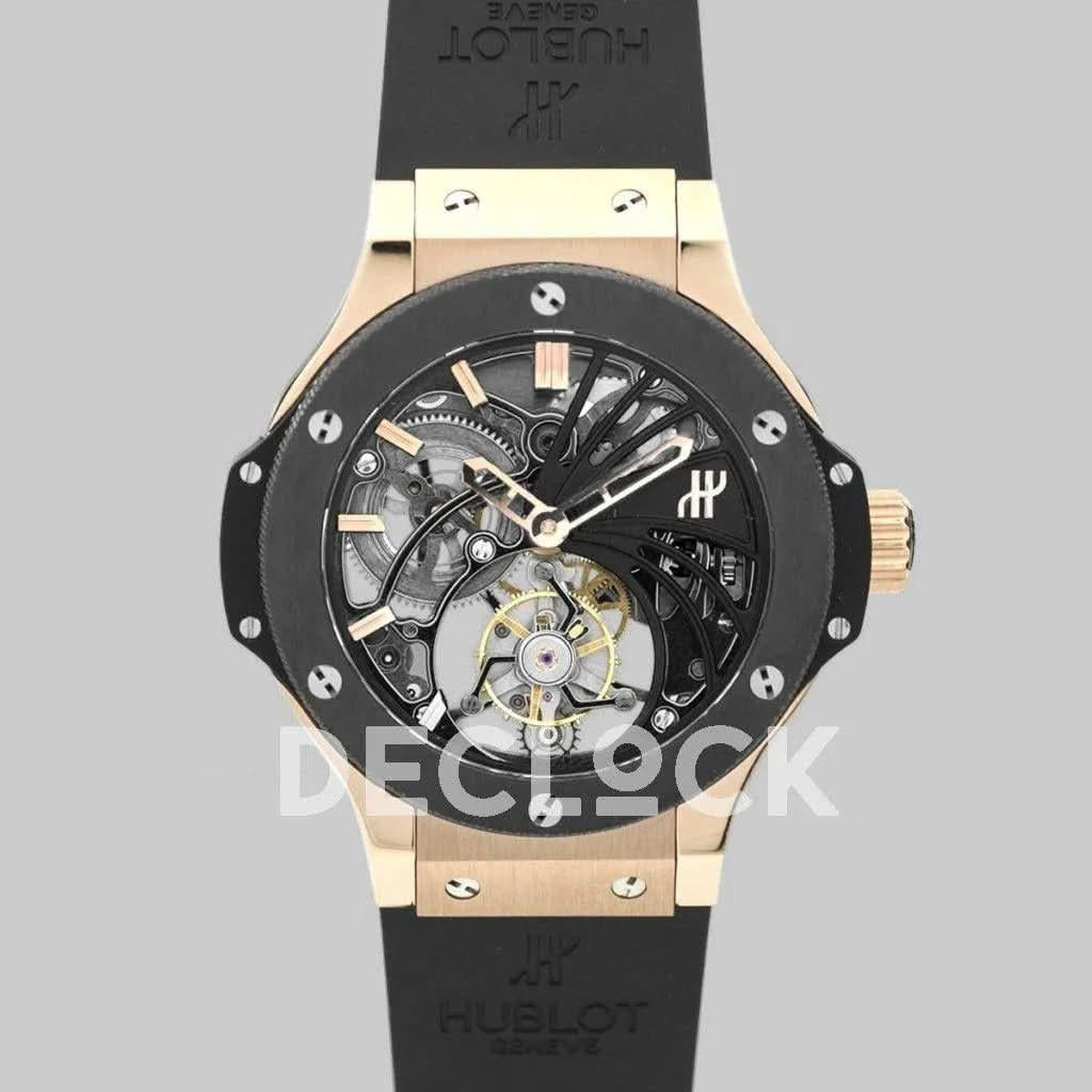 Replica Hublot Big Bang Minute Repeater Tourbillon in Rose Gold |  Declock.