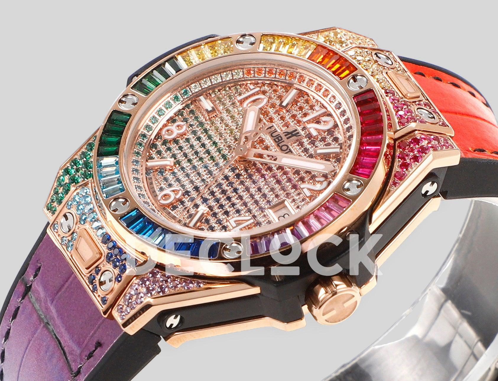 Replica Hublot Big Bang One Click Rainbow King Rose Gold - Replica Watches