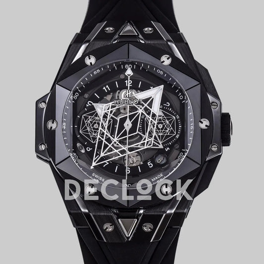 Replica Hublot Big Bang Sang Bleu II Ceramic on Black Rubber Strap