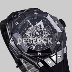 Replica Hublot Big Bang Sang Bleu II Ceramic on Black Rubber Strap